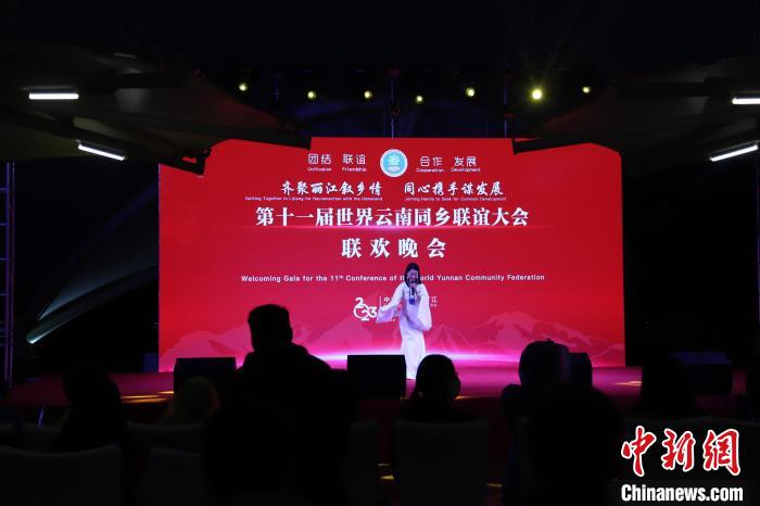 圖為第十一屆世界云南同鄉(xiāng)聯(lián)誼大會(huì)舉辦聯(lián)歡晚會(huì)?！〈抻澜?攝