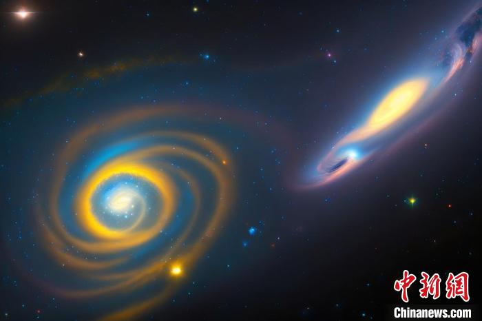 本星系群的三維藝術(shù)圖?！≈锌圃簢?guó)家天文臺(tái) 供圖