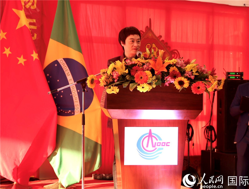 駐里約熱內(nèi)盧總領(lǐng)事田敏致辭。人民網(wǎng)記者宋亦然攝