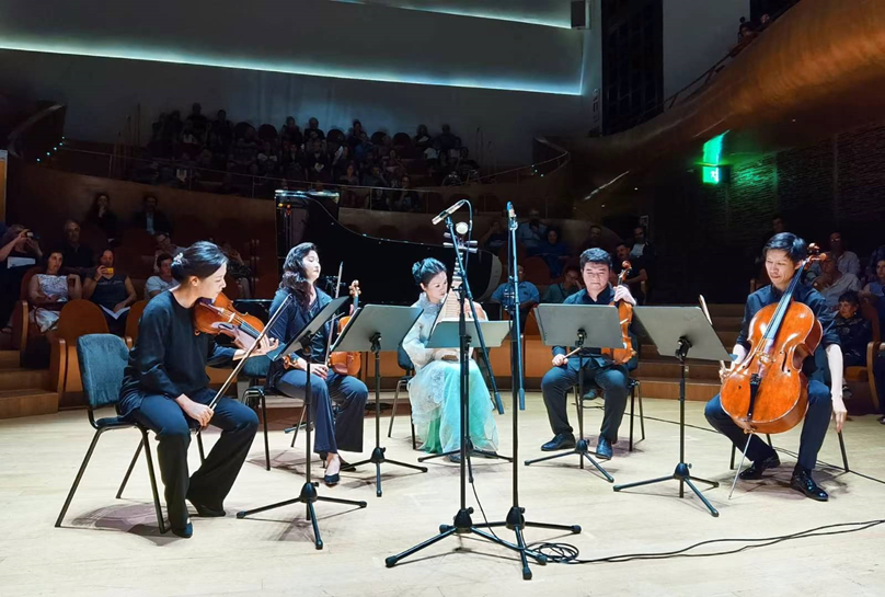 “古老文明的現(xiàn)代回聲——中國(guó)當(dāng)代作曲家室內(nèi)樂(lè)作品音樂(lè)會(huì)”在意大利舉行。中國(guó)駐意大利使館供圖