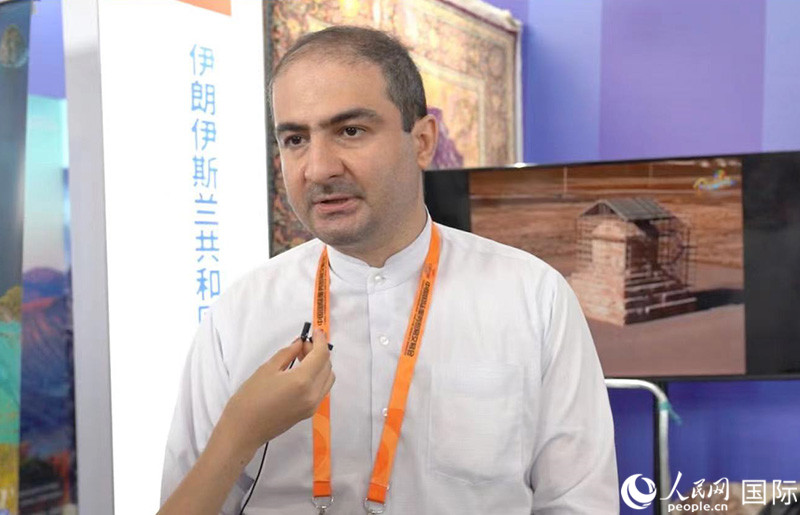 圖為伊朗使館媒體和公共外交專員阿米爾·曼蘇里。人民網(wǎng) 王禹蘅攝
