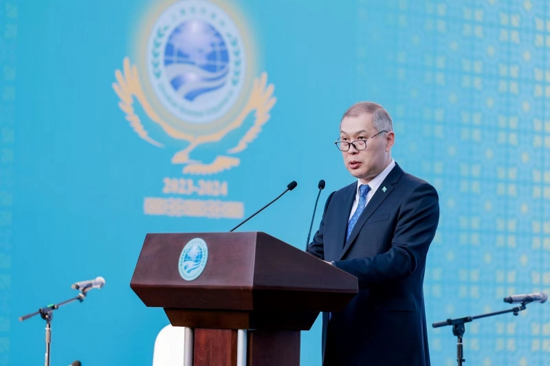 哈薩克斯坦駐華大使努雷舍夫致辭。主辦方供圖