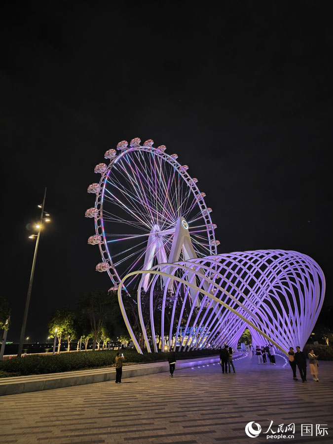 灣區(qū)之光摩天輪。人民網(wǎng) 田易攝