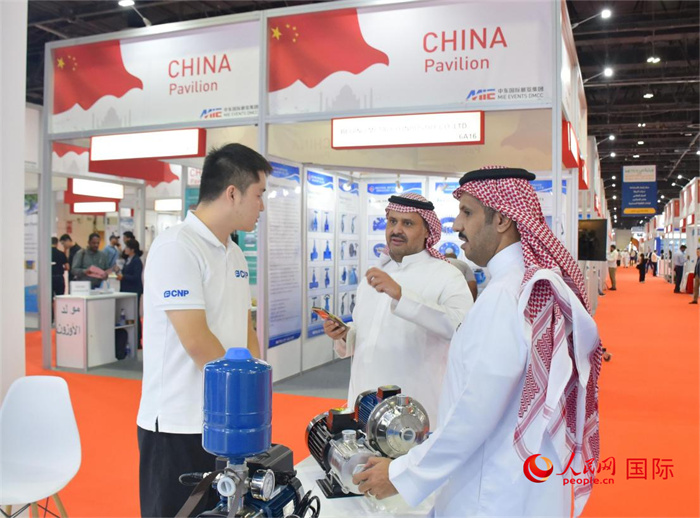 中企代表與外方嘉賓交流。人民網(wǎng) 塔里克·易卜拉欣攝