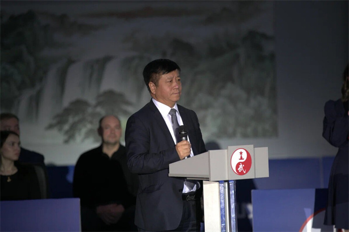 中國駐俄羅斯大使張漢暉致辭。駐俄羅斯大使館供圖