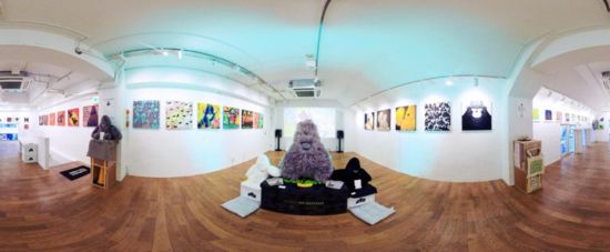 “大衛(wèi)猿”主題展覽現(xiàn)場(chǎng)。（主辦方供圖）