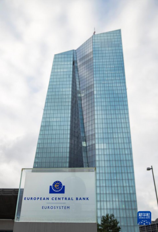 這是12月14日在德國法蘭克福拍攝的歐洲央行大樓。新華社記者 張帆 攝