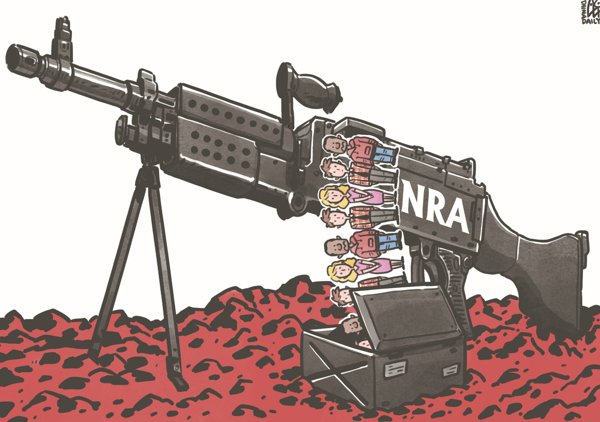 NRA成為推行槍支管控背后最大的阻力。（來(lái)源：中國(guó)日?qǐng)?bào) 作者：蔡艨）