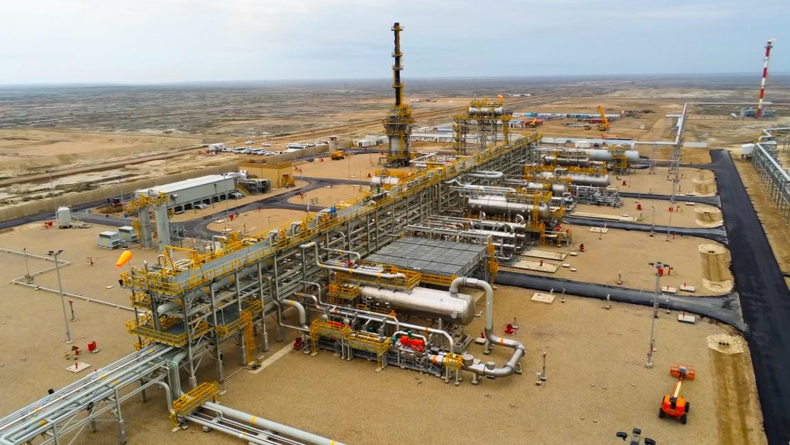 圖為西古爾納-1油田項(xiàng)目一景。中國(guó)石油（伊拉克）西古爾納公司供圖。