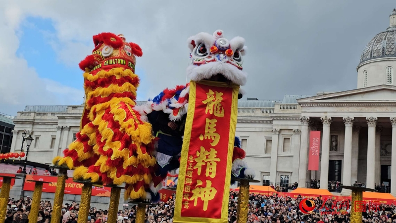 倫敦新春慶典現(xiàn)場。人民網(wǎng) 郭錦標(biāo)、楊浩鵬攝