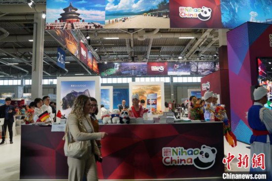  3月5日，2024年柏林國際旅游交易會(ITB)在柏林會展中心拉開帷幕。以“你好！中國”為主題的中國展區(qū)當(dāng)日亮相展會。中新社記者 馬秀秀 攝