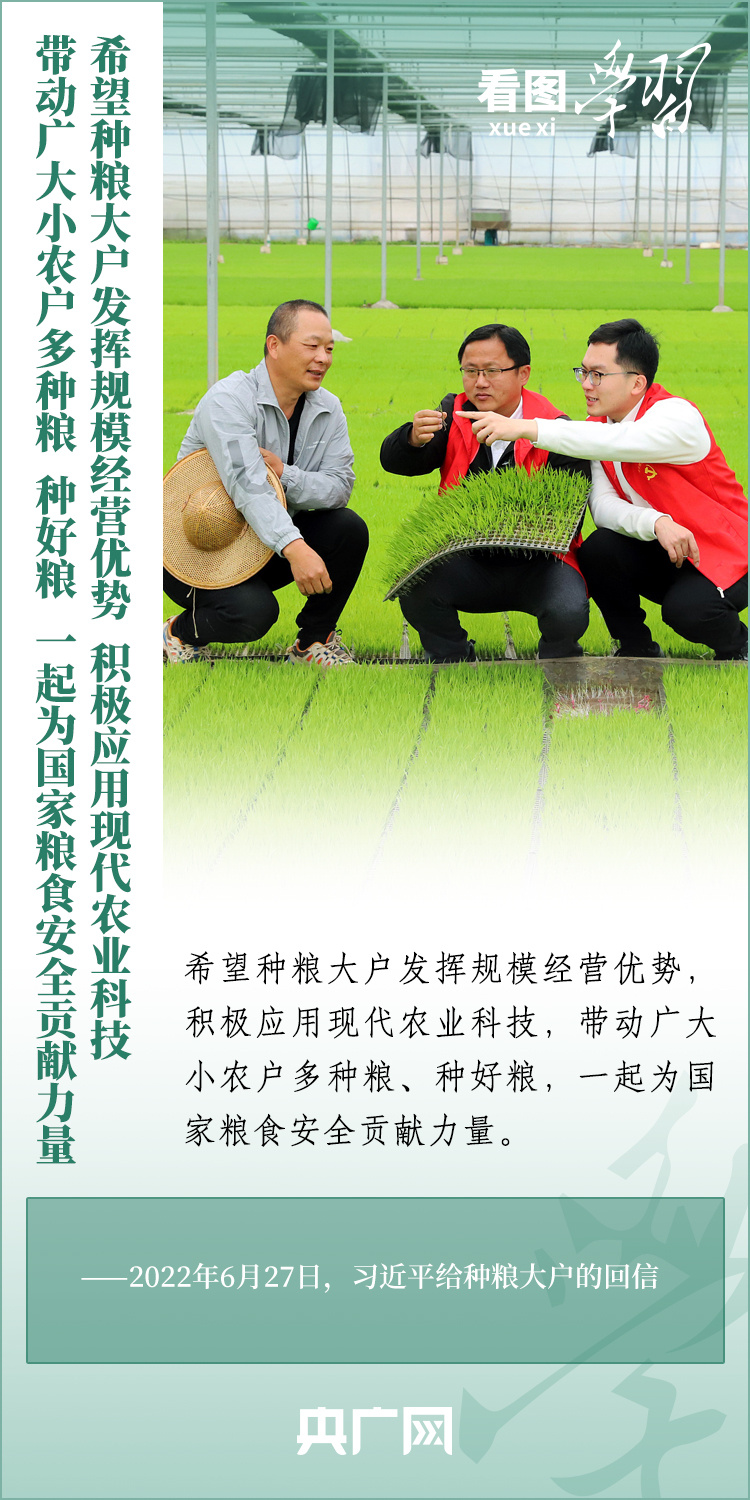 看圖學(xué)習(xí)丨推廣良田、良種、良法、良機(jī) 給農(nóng)業(yè)現(xiàn)代化插上科技的翅膀