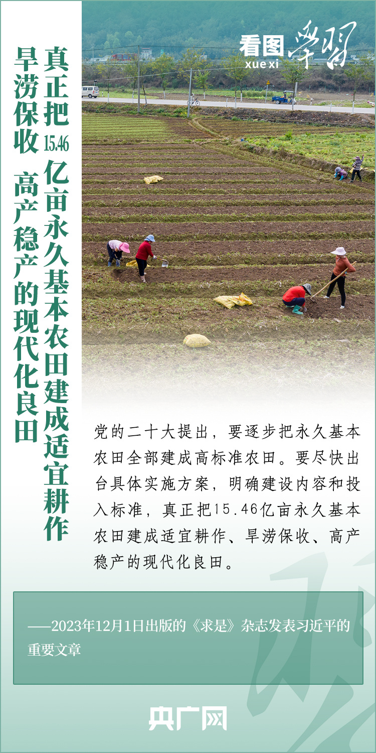 看圖學(xué)習(xí)丨推廣良田、良種、良法、良機(jī) 給農(nóng)業(yè)現(xiàn)代化插上科技的翅膀