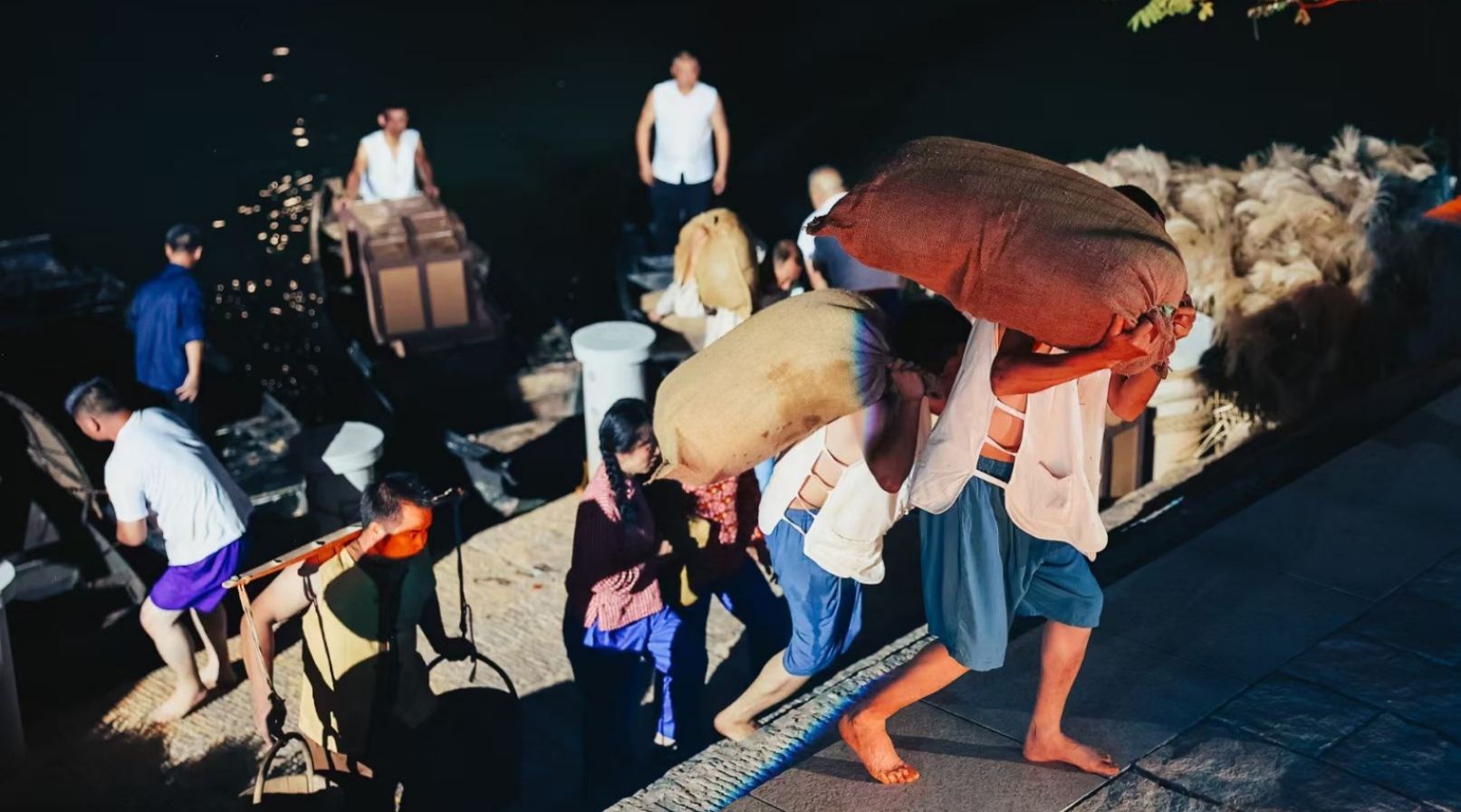 現(xiàn)場重現(xiàn)老碼頭商貿繁榮盛況。主辦方供圖