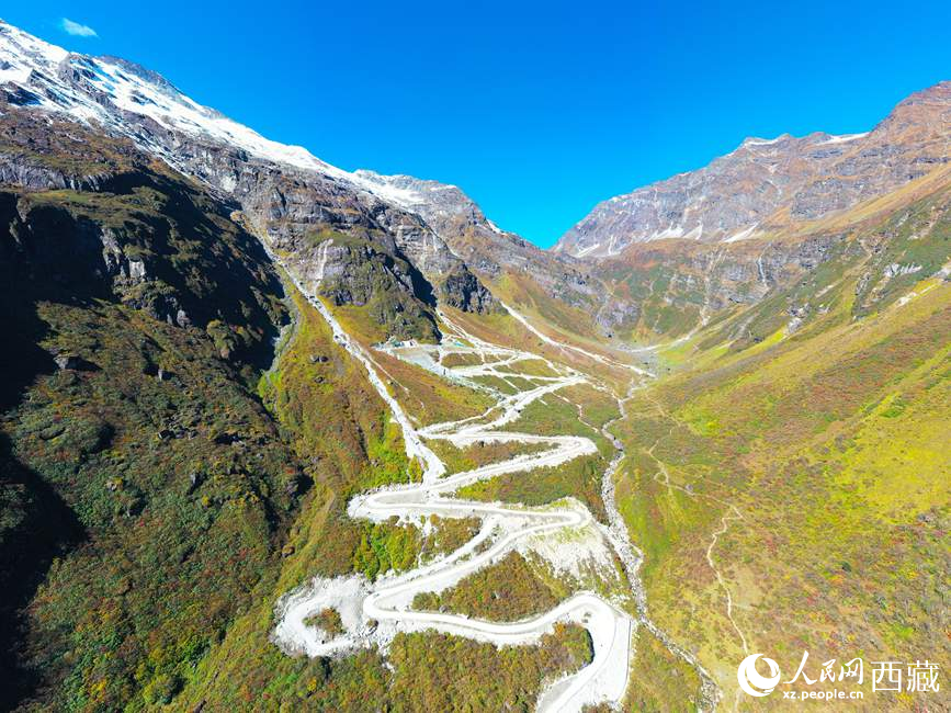 圖為西藏林芝市墨脫縣境內(nèi)，植被隨山體升高而變化。
