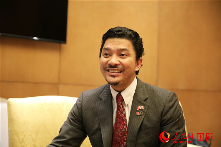 馬來西亞駐華大使館教育參贊沙烈胡丁在2024中國-東盟教育交流周期間接受人民網(wǎng)專訪。人民網(wǎng) 王婧攝