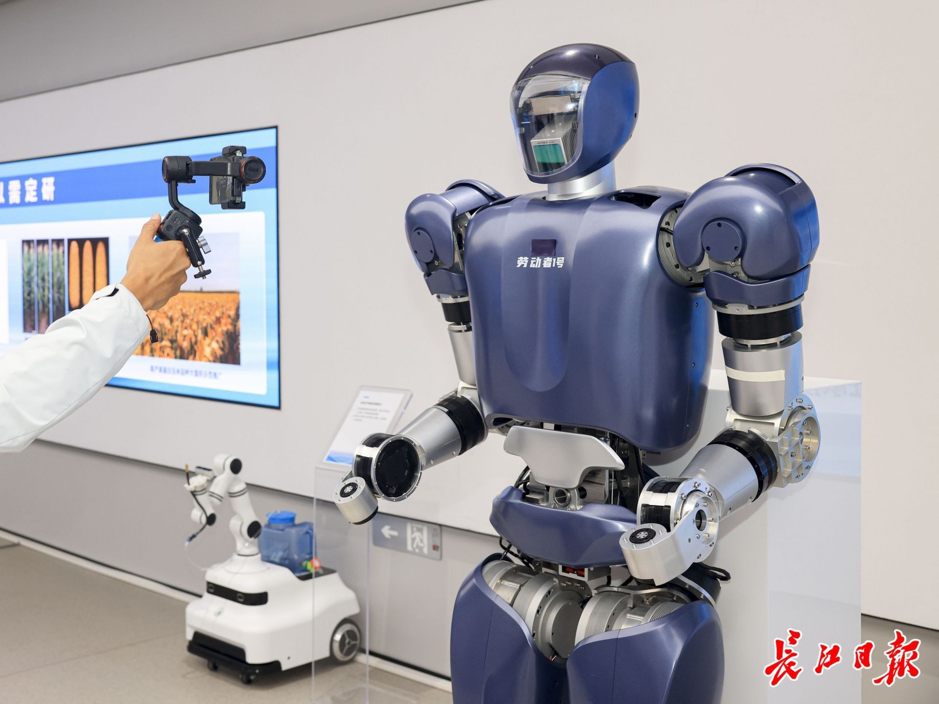 格藍(lán)若人形機(jī)器人。長江日報(bào)記者胡冬冬 攝