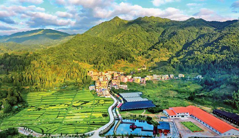 林茂田豐、天藍(lán)水清的“七彩”后洋村。 寧德市委宣傳部供圖 （2023年第24期《求是》雜志刊發(fā)）