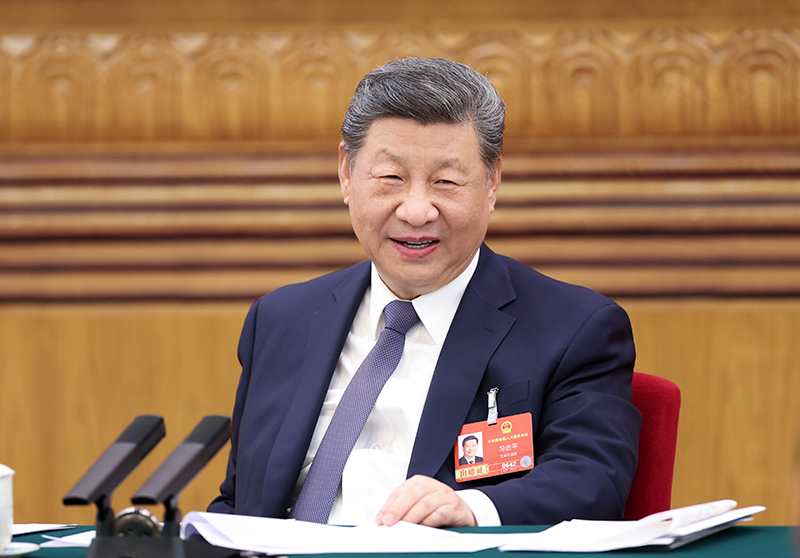 2026年3月5日下午，中共中央總書記、國家主席、中央軍委主席習(xí)近平參加他所在的十四屆全國人大四次會(huì)議江蘇代表團(tuán)審議。