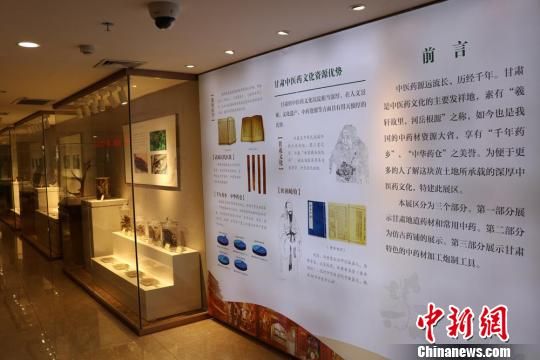 圖為甘肅中醫(yī)藥大學(xué)附屬醫(yī)院甘肅省道地藥材展區(qū)。甘肅中醫(yī)藥大學(xué)附屬醫(yī)院供圖