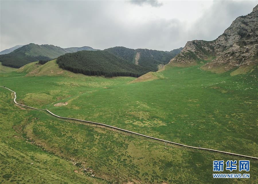 (美麗中國)(1)祁連山下冰溝河 水草豐茂美如畫
