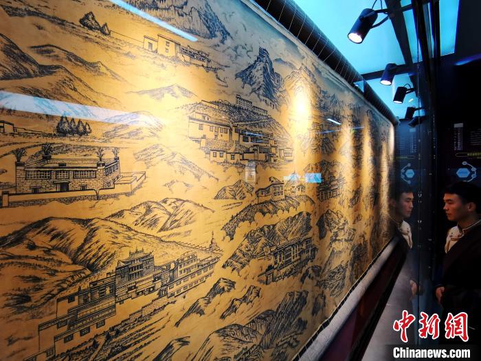 圖為歷代藏醫(yī)藥學(xué)教育機(jī)構(gòu)展示?！?zhí)砀?攝