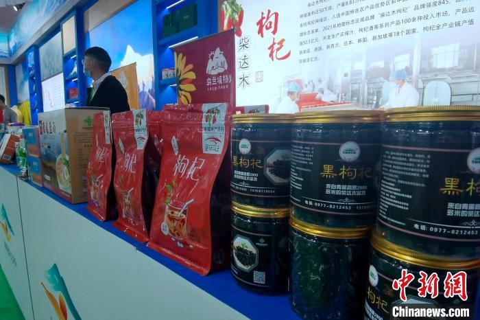 圖為柴達(dá)木枸杞參展?！±铍h 攝