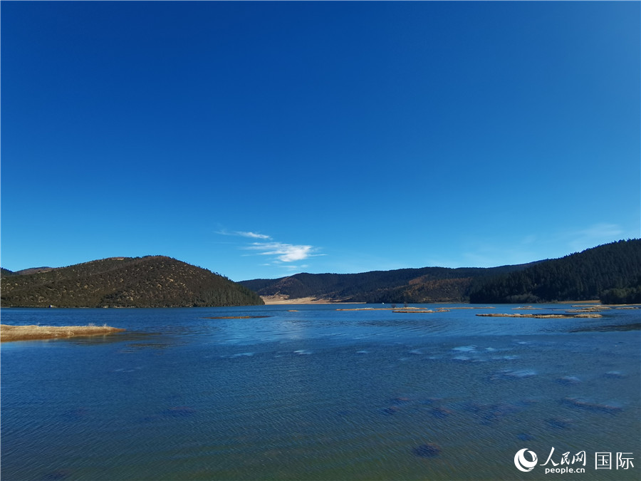 香格里拉國(guó)家公園景區(qū)內(nèi)，被譽(yù)為“高原仙子”的屬都湖。人民網(wǎng)記者 杜明明攝