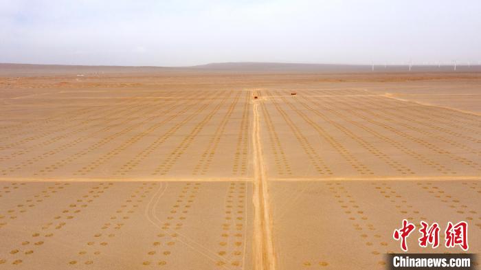 青海大柴旦風(fēng)光儲建設(shè)現(xiàn)場:“大地棋盤”蔚為壯觀