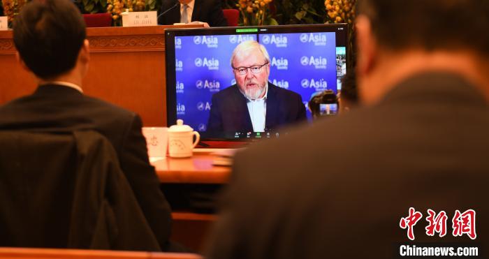 圖為外國專家通過線上進(jìn)行分享交流?！≮w朗 攝