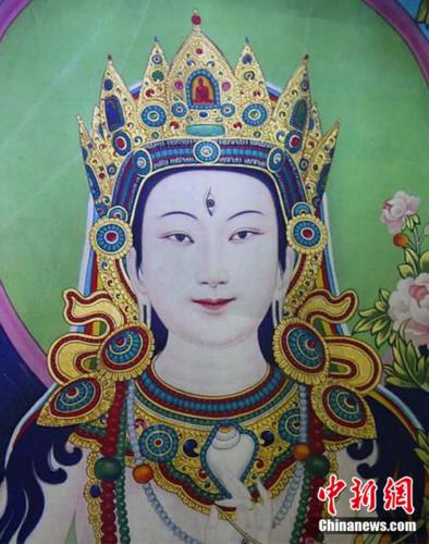 安多強巴繪制的《度母》唐卡。<a target='_blank' href='/'><p  align=