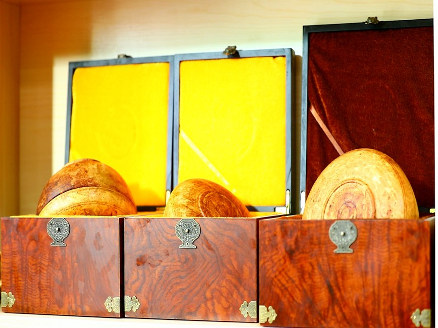 藏地木碗成品。